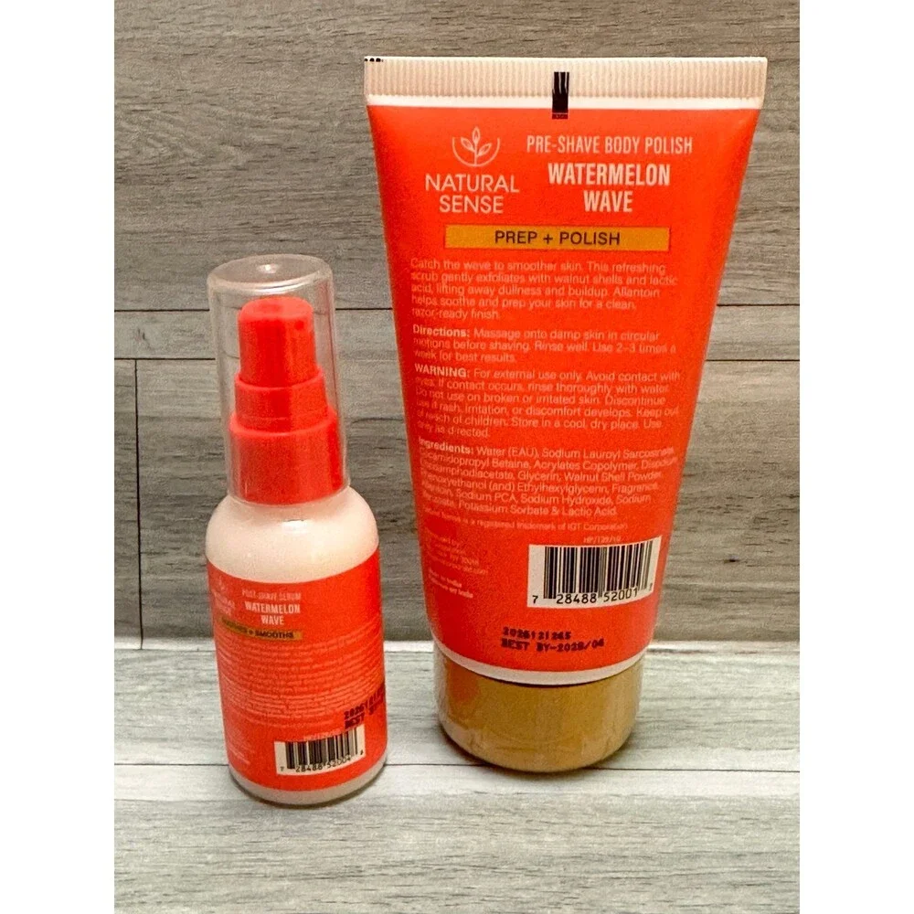 Natural SeNatural Sense Watermelon Wave Pre-Shave Body Polish & Post-Shave Serum